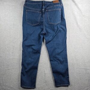 Madewell Stovepipe Jeans Men 32 Blue Dark Wash Straight Leg High Rise Stretch